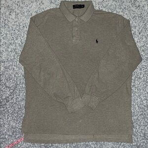 Polo by Ralph Lauren Men's Tan Long Sleeve Polo